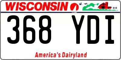 WI license plate 368YDI