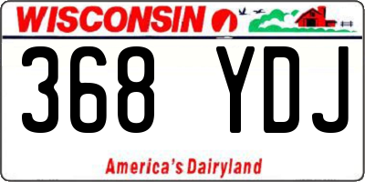 WI license plate 368YDJ