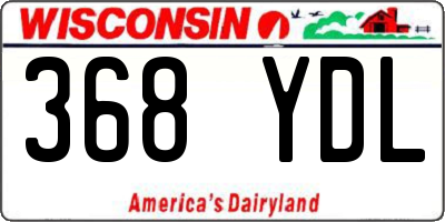 WI license plate 368YDL