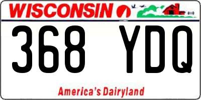 WI license plate 368YDQ
