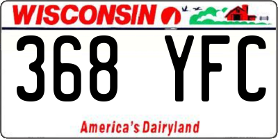 WI license plate 368YFC