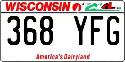 WI license plate 368YFG