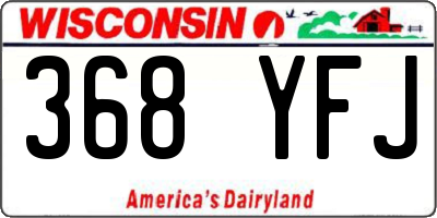 WI license plate 368YFJ