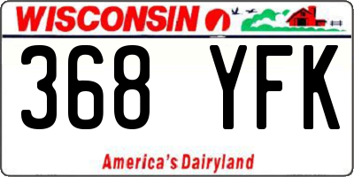 WI license plate 368YFK