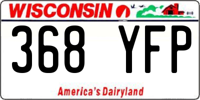 WI license plate 368YFP