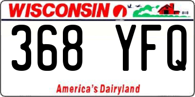 WI license plate 368YFQ
