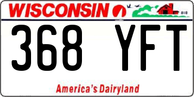 WI license plate 368YFT