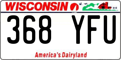 WI license plate 368YFU