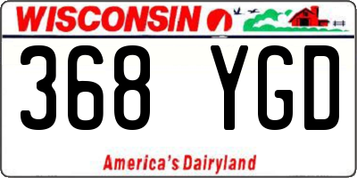 WI license plate 368YGD