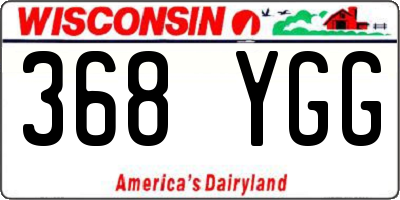 WI license plate 368YGG