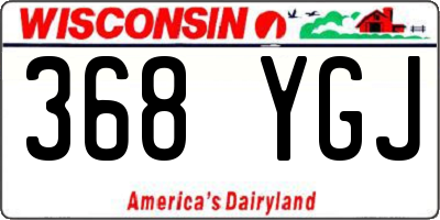 WI license plate 368YGJ