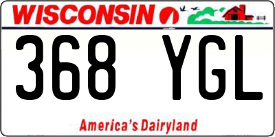 WI license plate 368YGL