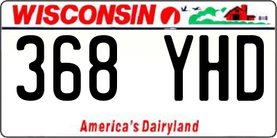 WI license plate 368YHD