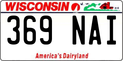 WI license plate 369NAI