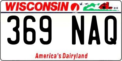 WI license plate 369NAQ