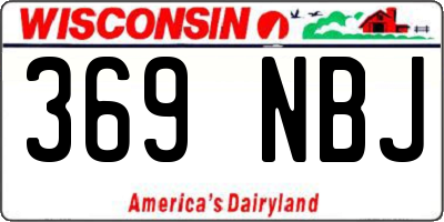 WI license plate 369NBJ