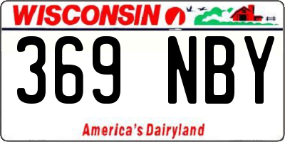WI license plate 369NBY