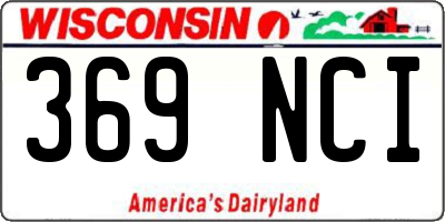 WI license plate 369NCI