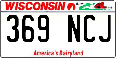 WI license plate 369NCJ