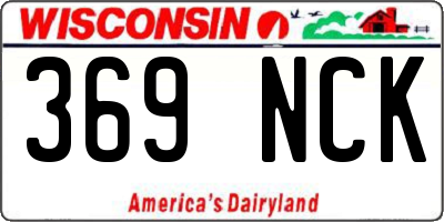 WI license plate 369NCK