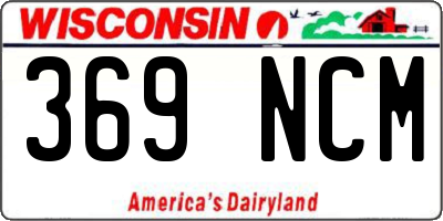 WI license plate 369NCM