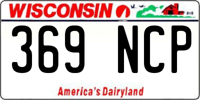 WI license plate 369NCP