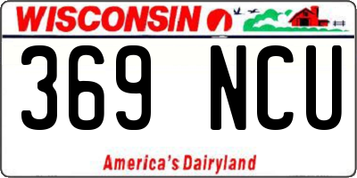 WI license plate 369NCU