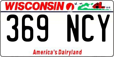 WI license plate 369NCY