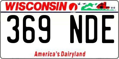 WI license plate 369NDE