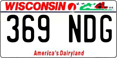 WI license plate 369NDG