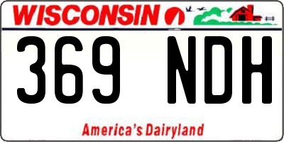 WI license plate 369NDH