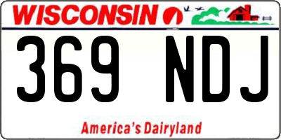 WI license plate 369NDJ