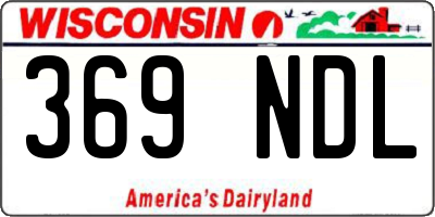 WI license plate 369NDL