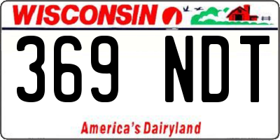WI license plate 369NDT