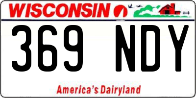 WI license plate 369NDY