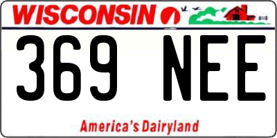 WI license plate 369NEE