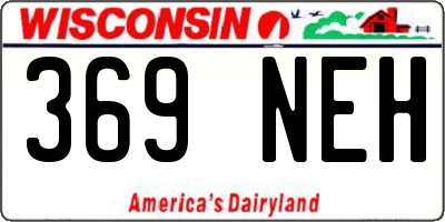 WI license plate 369NEH