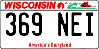 WI license plate 369NEI