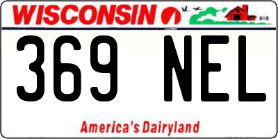 WI license plate 369NEL