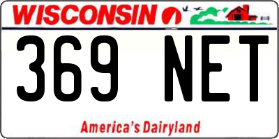 WI license plate 369NET