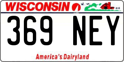 WI license plate 369NEY