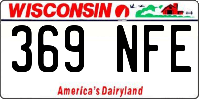 WI license plate 369NFE