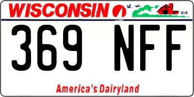 WI license plate 369NFF