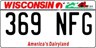 WI license plate 369NFG