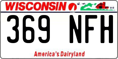 WI license plate 369NFH