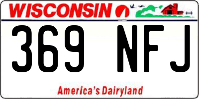 WI license plate 369NFJ