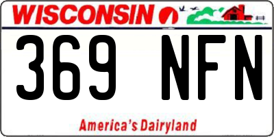 WI license plate 369NFN