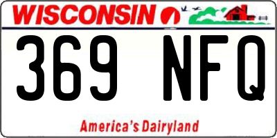 WI license plate 369NFQ