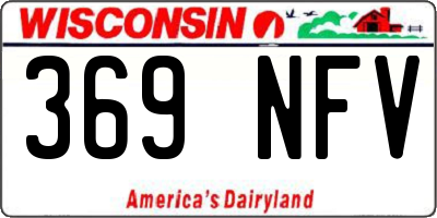 WI license plate 369NFV