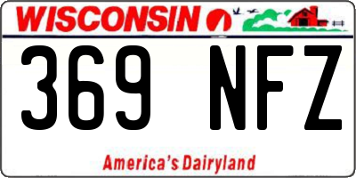 WI license plate 369NFZ